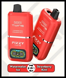 ARBUZ ICE/TRUSKAWKA KIWI watermelon ice/strawberry kiwi FIZZY TWINS 50000