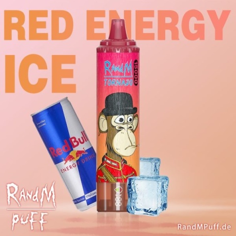 REDBULL ICE red energy ice RANDMTORNADO 15000 PUFFS REDBULL ICE red energy ice RANDMTORNADO 15000 PUFFS