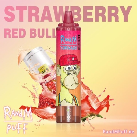 TRUSKAWKOWY REDBULL strawberry red bull mixed berry RANDMTORNADO 15000 PUFFS TRUSKAWKOWY REDBULL strawberry red bull mixed berry RANDMTORNADO 15000 PUFFS